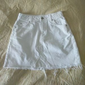 Topshop moto denim jean mini skirt